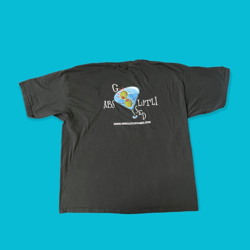 Vintage Absoluti Goosed Graphic T-Shirt Gildan Black Men Size XXL